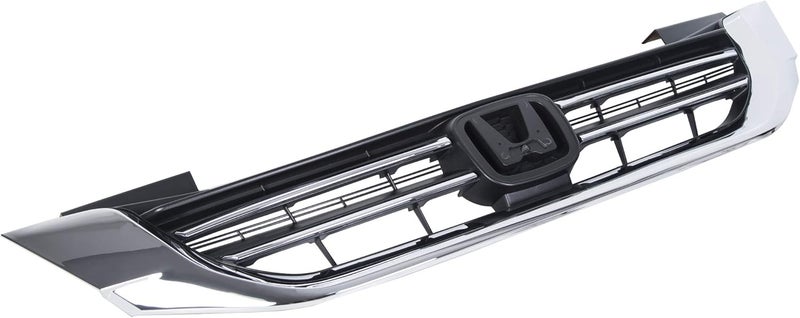 ALMULOO Front Bumper Grill Compatible with 2013-2015 Honda Accord 4Door Sedans Only Upper Black Chrome Grille ABS Plastic Replacement for 71121T2FA01 HO1200214 - Image 5